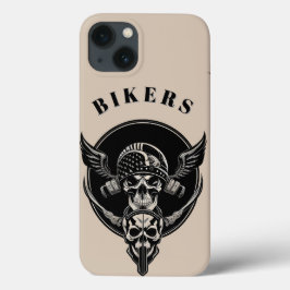 Gotische schedel kunstwerk met ingewikkelde detail iPhone 13 hoesje