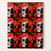Gotische schedel rode rozen planner (Achterkant)