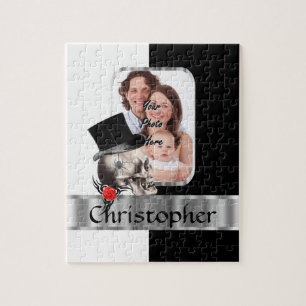 Gotische schedel tattoo legpuzzel
