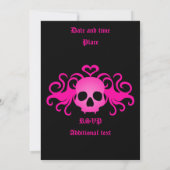 Gotische schedel verjaardag kaart (Achterkant)