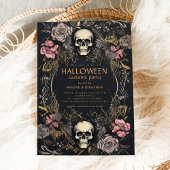 Gotische schedel volwassen Halloween Party Kaart