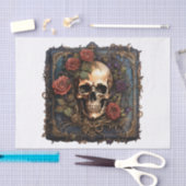 Gotische schedel voor Decoupage Tissuepapier (Craft)