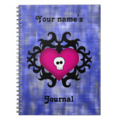 Gotische schedelhart notitieboek (Voorkant)