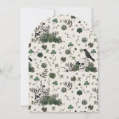 Gotische schedels en klavers St Patrick's Celebrat Kaart (Achterkant)