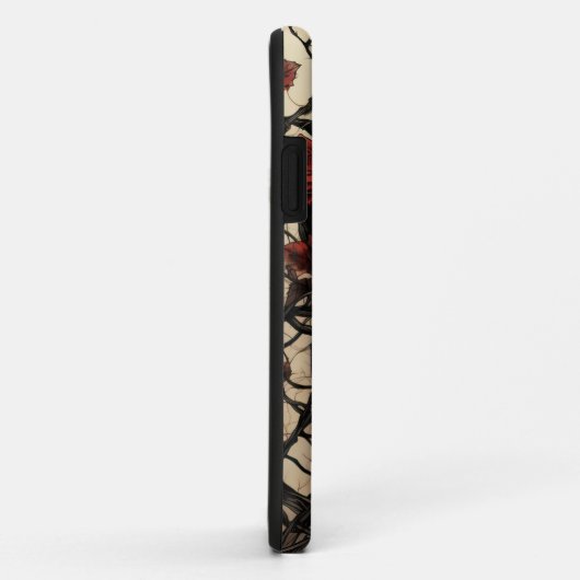 Gotische schedels en rode rozen Monogram Case-Mate iPhone Case (Achterkant/rechts)