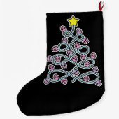 Gotische schedels Kerstboom kous Grote Kerstsok (Achterkant)