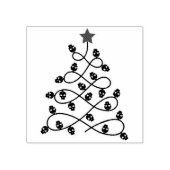 Gotische schedels Kerstboom Stamp Rubberstempel (Afrduk)