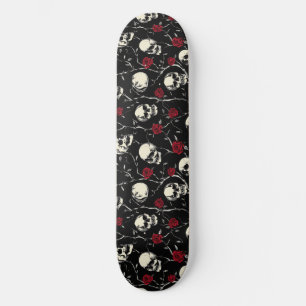 Gotische Skulls en Rozen Skateboard
