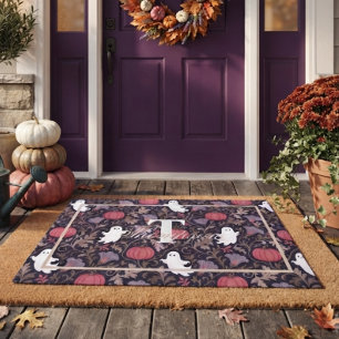 Gotische spook herfst monogram deurmat