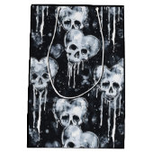 Gotische Spooky Skulls met Harten Medium Cadeauzakje (Achterkant)