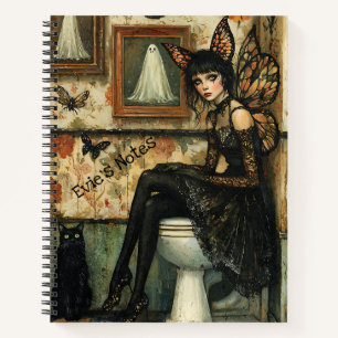  Gotische Sprookje op Toilet Halloween Custom Notitieboek