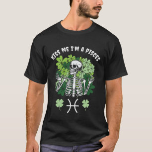 Gotische St Patrick's Day Vissen Zodiac teken Goth T-shirt