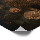 Gotische Steampunk Gouden Kat Poster (Hoek)