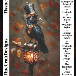 Gotische Steampunk Raaf, Lantaarn, DC2R Découpage Tissuepapier