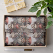 Gotische Steampunk Santa Skulls Kerstmis Gothmas Tissuepapier (Geschenk)