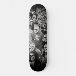 Gotische Stedelijke Nacht Schedel Menigte Skateboard