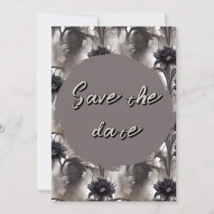 Gotische stijl donkere save the date