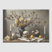 Gotische stilleven met schedel - Decoupage - Tissuepapier (Voorkant)