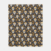 Gotische Suikerschedel Halloween Modern  Fleece Deken (Voorkant)
