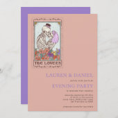 Gotische Tarot Kaart QR bruiloft avond feest (Voorkant / Achterkant)