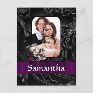 Gotische tattoo schedel briefkaart