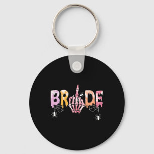 Gotische Trouw Spookachtige Halloween Skelet Bruid Sleutelhanger