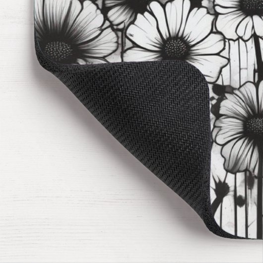 Gotische Tuin Rhapsody Zwarte Inkt Bloemen Explosi Muismat (Hoek)