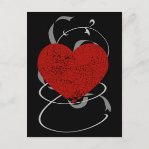 Gotische Valentijn gebroken hart Briefkaart