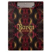 Gotische Valentijn Gold Hearts Dark Arts Klembord (Voorkant)