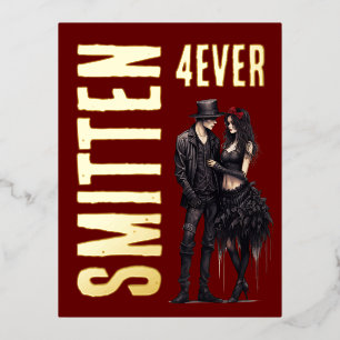 Gotische Valentijnsdag Folie Feestdagen Briefkaart