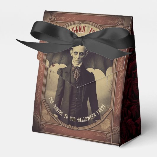 Gotische Vampier Dracula Halloween Party Bedankdoosjes (Voorkant Zijde)