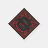 Gotische Vampier Kathedraal Bruiloft Servet (Hoek)