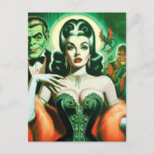 Gotische Vampier Vrouw Briefkaart (Voorkant)
