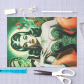  Gotische Vampier Vrouw Tissuepapier (Craft)