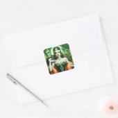  Gotische Vampier Vrouw Vierkante Sticker (Envelop)