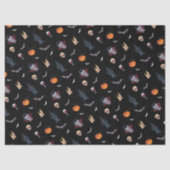 🧛♂️ Gotische Vampier Zwart Weefselpapier 🎃🖤 Tissuepapier (Voorkant)