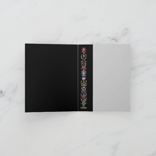 Gotische verlichte bedankkaart (Binnen)