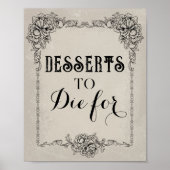 Gotische Victoriaans bewerkbare partij Event Sign Poster (Voorkant)