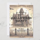 Gotische Victoriaans enge Halloween Kaart (Voorkant)