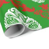 Gotische Victoriaans kerstschedels Cadeaupapier (Rol Hoek)