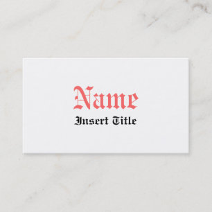 Gotische Vintage Visitekaartje