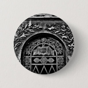 Gotische vleermuiscrypte ronde button 5,7 cm