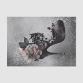 Gotische Vogue | Muted Pastel Roos Mode Stiletto Tissuepapier (Voorkant)