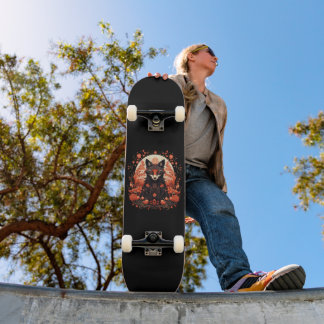 Gotische Vos en Bloemen Skateboard