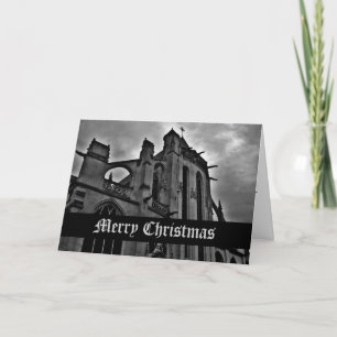 Gotische Vrolijke Kerstmis van de kathedraal Feestdagen Kaart