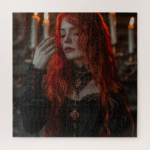 Gotische vrouw met rood haar