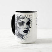 Gotische vrouw mok (Voorkant links)