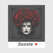 Gotische vrouw sticker (Vel)