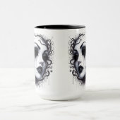 Gotische vrouwen gezicht mok (Midden)