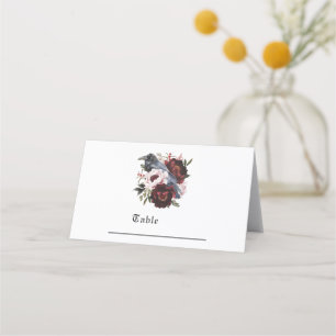 Gotische Waterverf Raven Floral Wedding